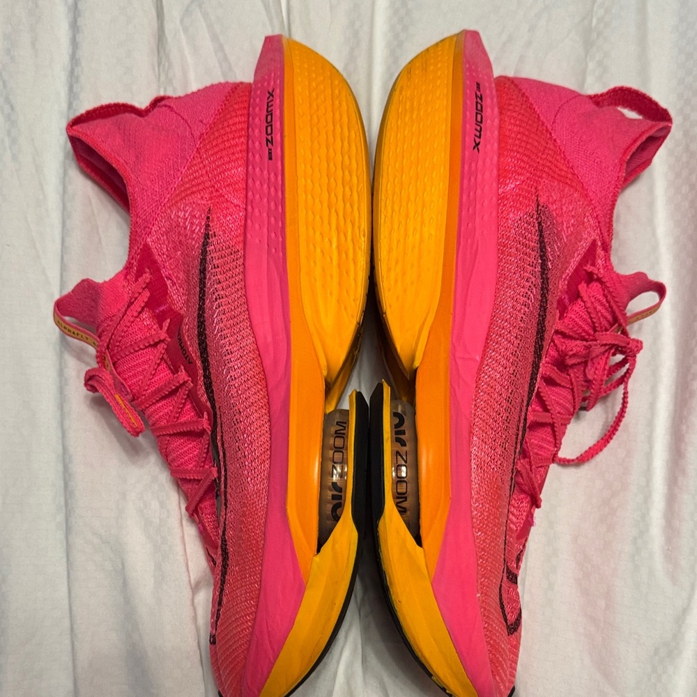 Nike Men's Vibrant Pink and Orange Athletic Shoes
